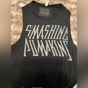 Smashing pumpkins tank, black & silver